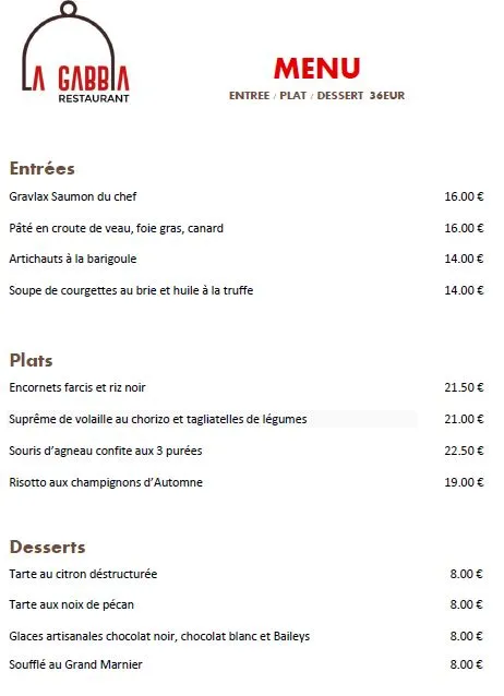 Menu_La Gabbia_Mouans-Sartoux_image_4