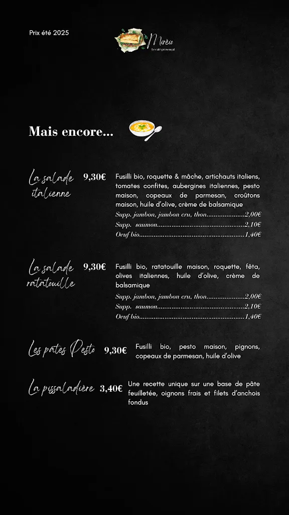 Menu_Miréio, le café provençal_Mouans-Sartoux_image_1