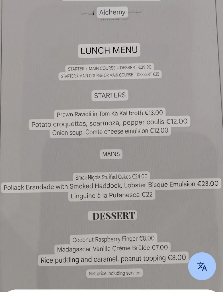 Menu_L'Alchimie restaurant Nice_Nice_image_3