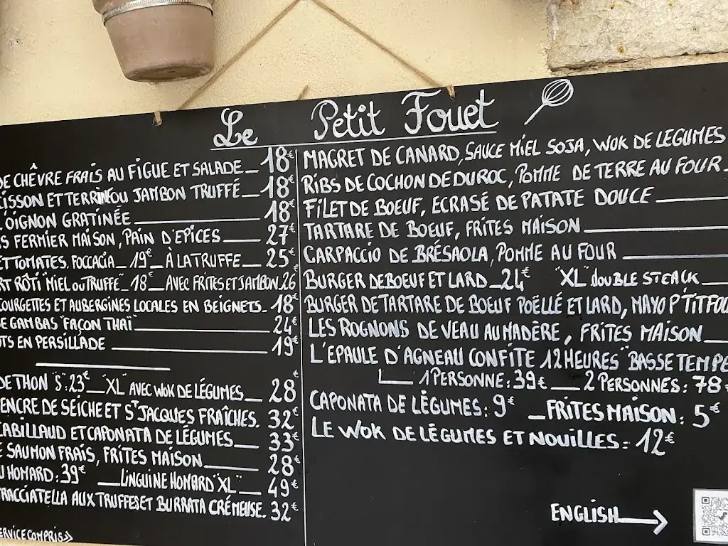 Menu_Le Petit Fouet - Restaurant Mougins_Mougins_image_4