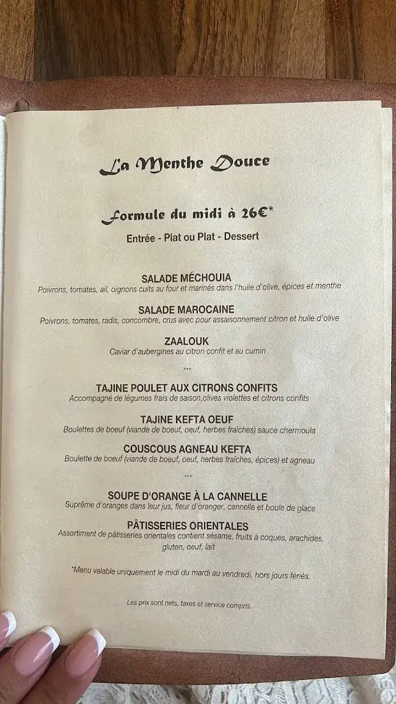 Menu_La Menthe Douce_Mougins_image_2