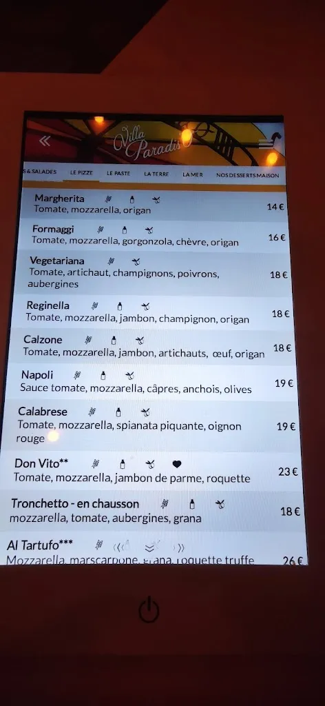 Menu_Restaurant Villa Paradis'O_Mougins_image_3