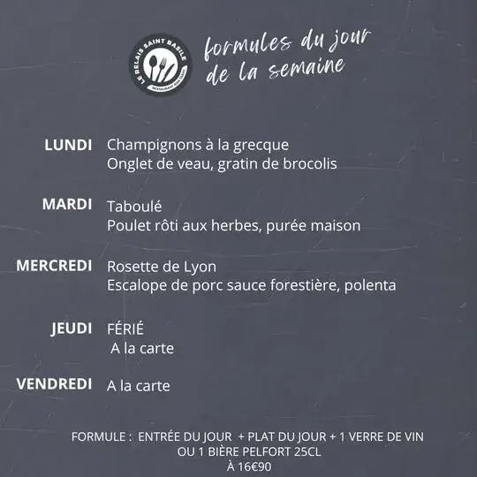 Menu_Le Relais Saint-Basile Mougins_Mougins_image_1