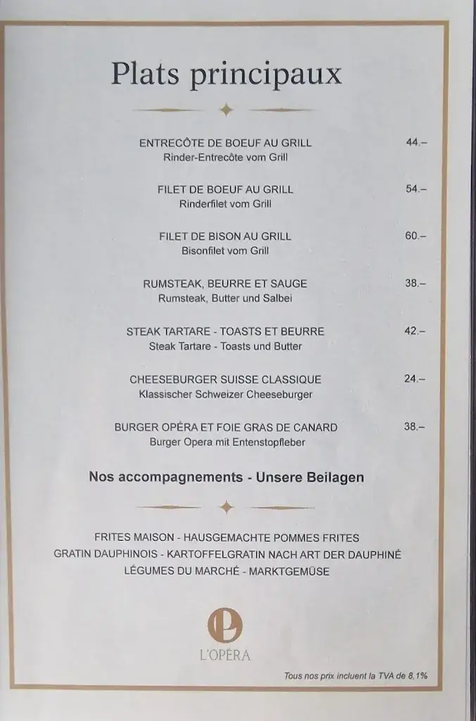 Menu_Restaurant L'Opéra Biel/Bienne_Bienne_image_2