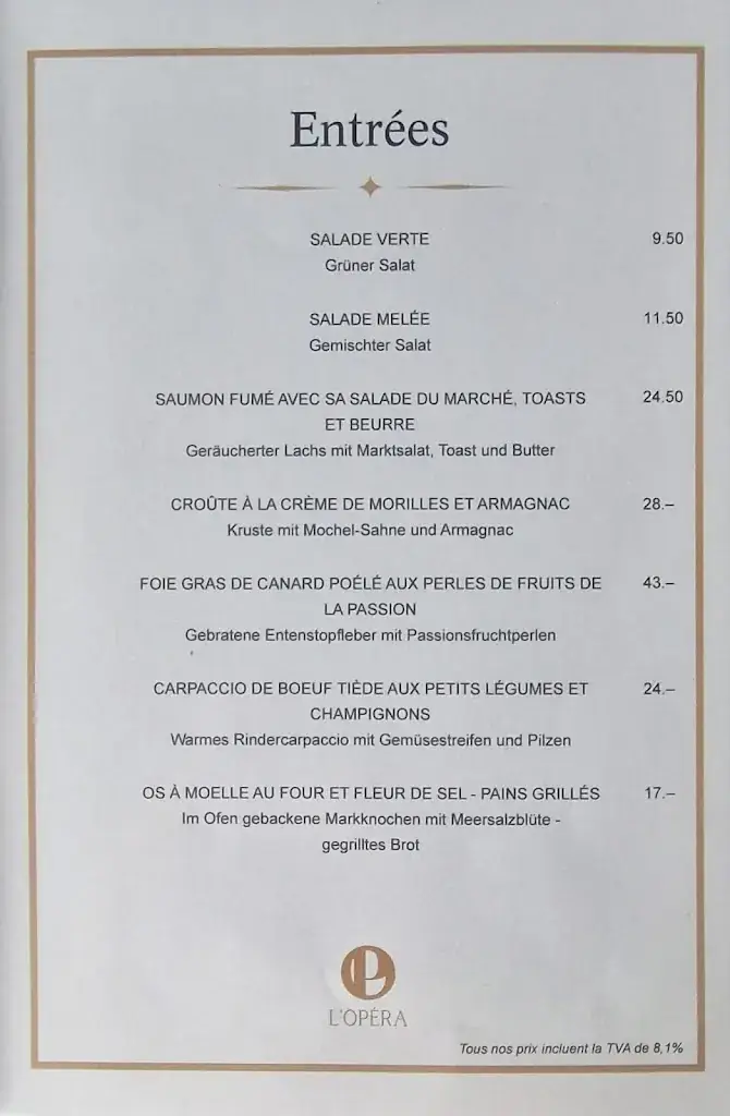 Menu_Restaurant L'Opéra Biel/Bienne_Bienne_image_3