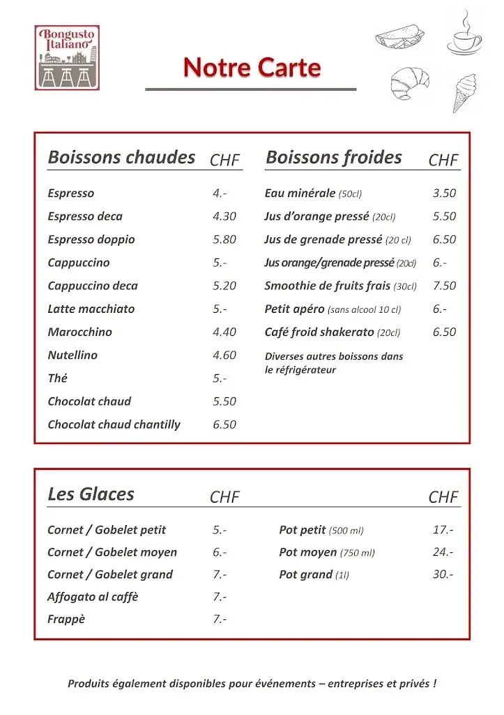 Menu_Bongusto Italiano - Café/Coffee e Gelato/Ice Cream - Losanna_Lausanne_image_4