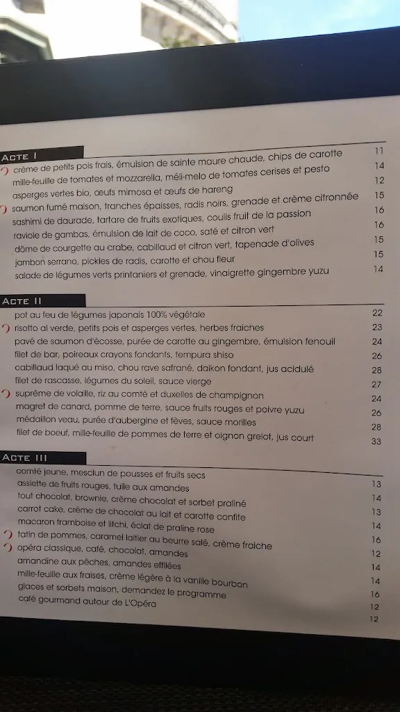Menu_L'Opéra restaurant_Paris_immagine_1