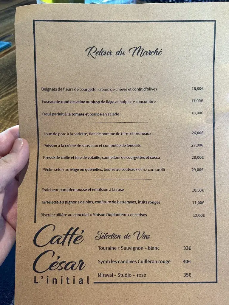 Menu_Caffé César, Restaurant L’initial_Opio_immagine_4