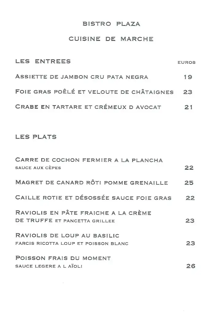 Menu_Restaurant Ollioules - Bistro Plaza_Ollioules_image_1