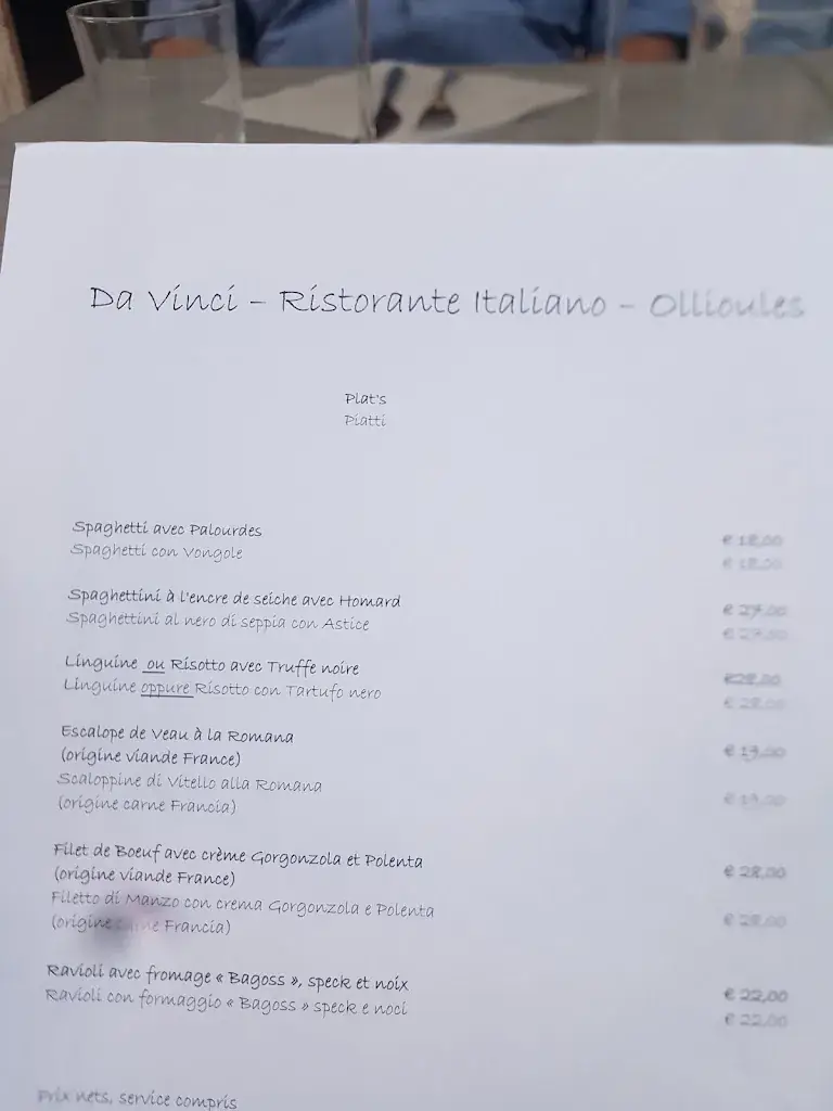Menu_Da Vinci_Ollioules_image_1