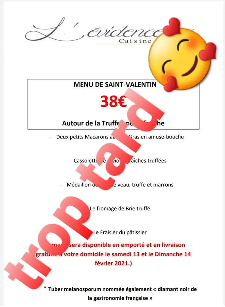 Menü_Restaurant L'Évidence Sanary-sur-Mer_Sanary-sur-Mer_Bild_4