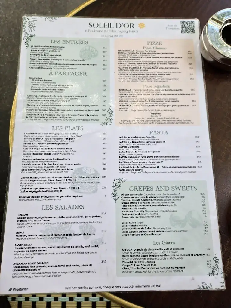 Menu_Le Soleil d'Or_Paris_image_4