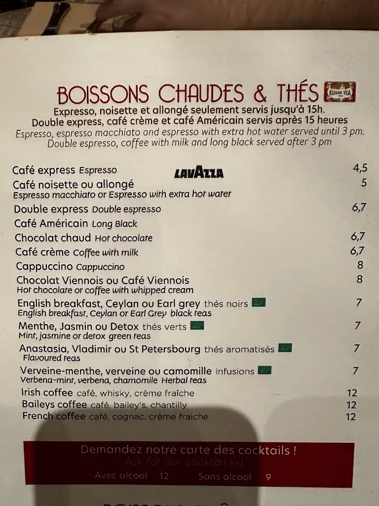 Menu_Le Départ Saint-Michel_Paris_image_2