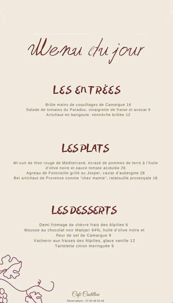 Menu_Le Café Castillon_Paradou_immagine_1
