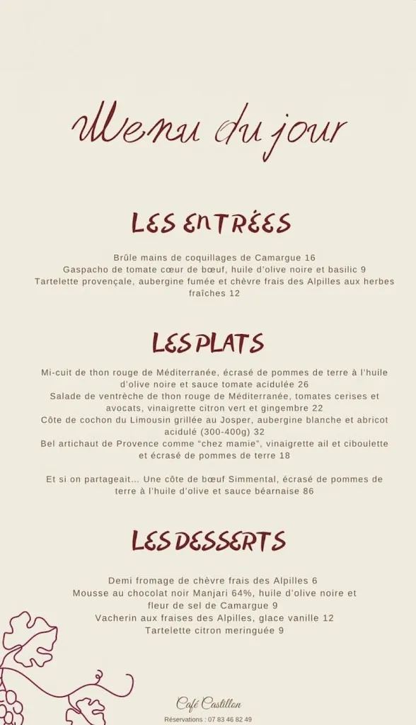 Menu_Le Café Castillon_Paradou_immagine_2
