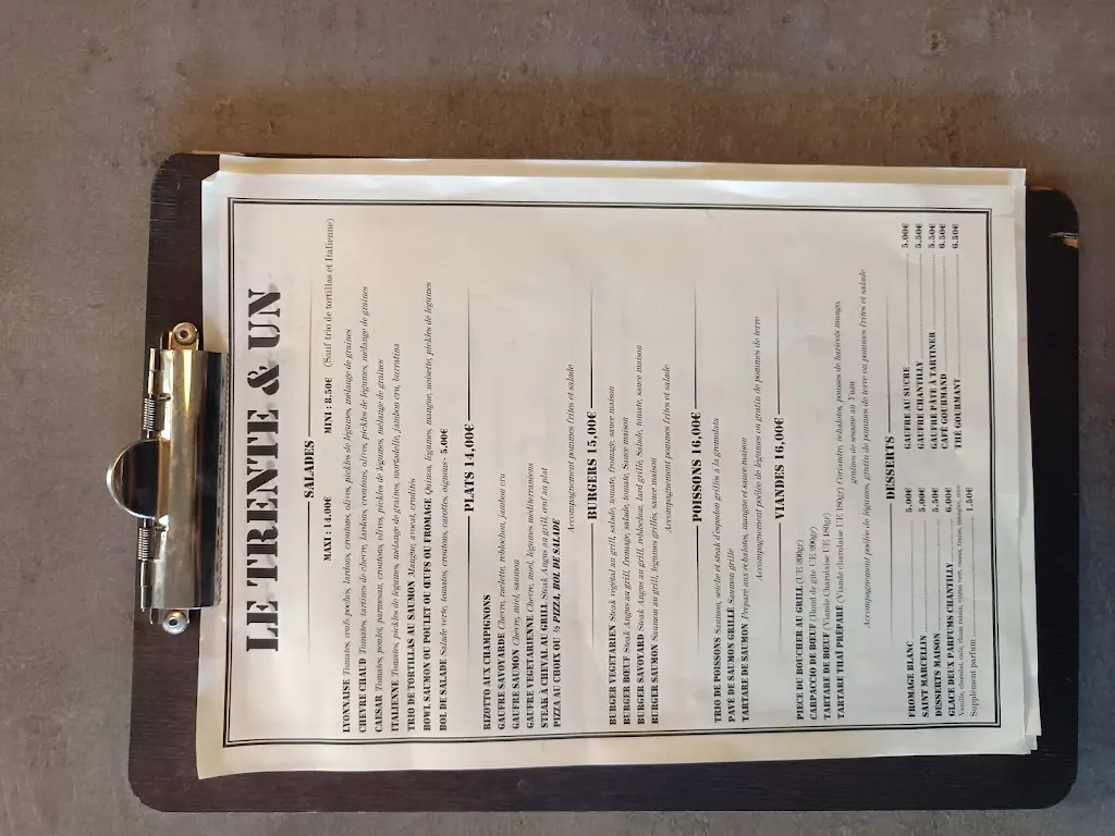 Menu_Le trente et un_Oullins-Pierre-Bénite_immagine_1