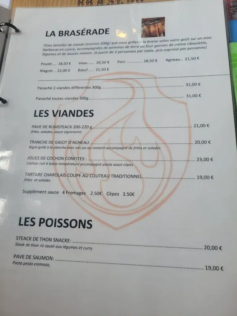 Menu_Le Braséro - Restaurant grill et Trattoria à Sisteron_Sisteron_immagine_1