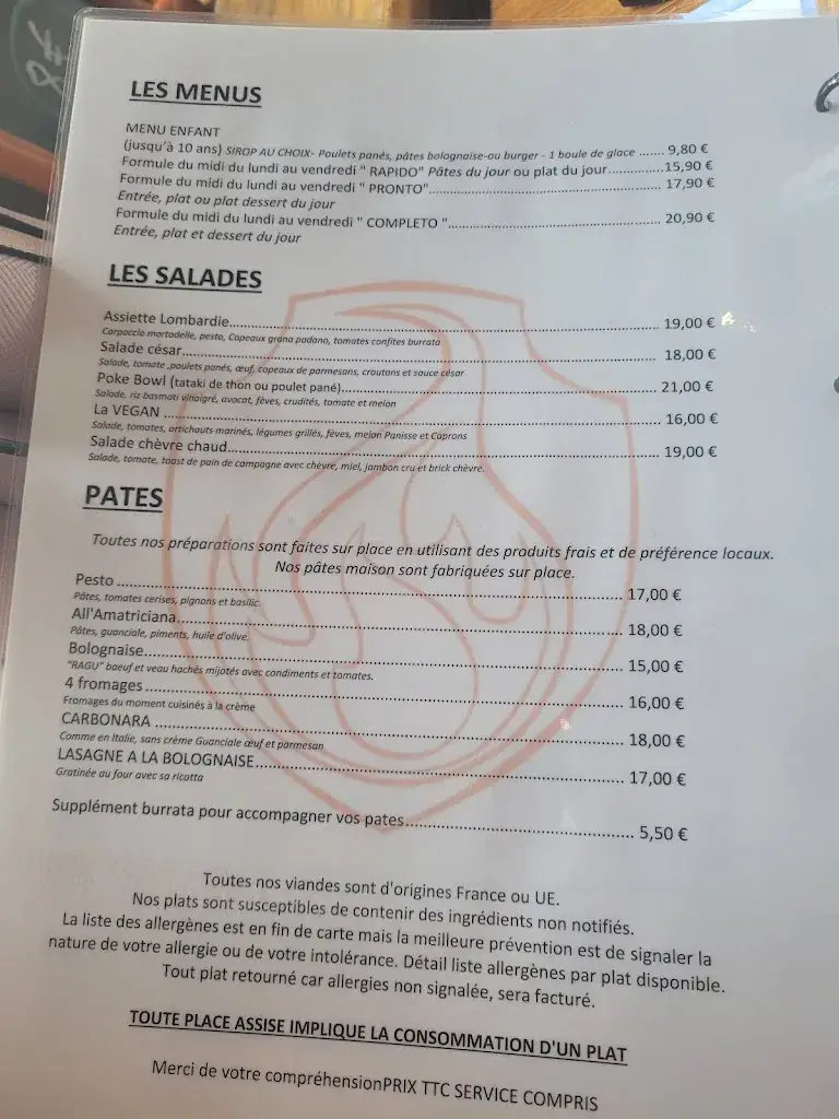 Menu_Le Braséro - Restaurant grill et Trattoria à Sisteron_Sisteron_immagine_2