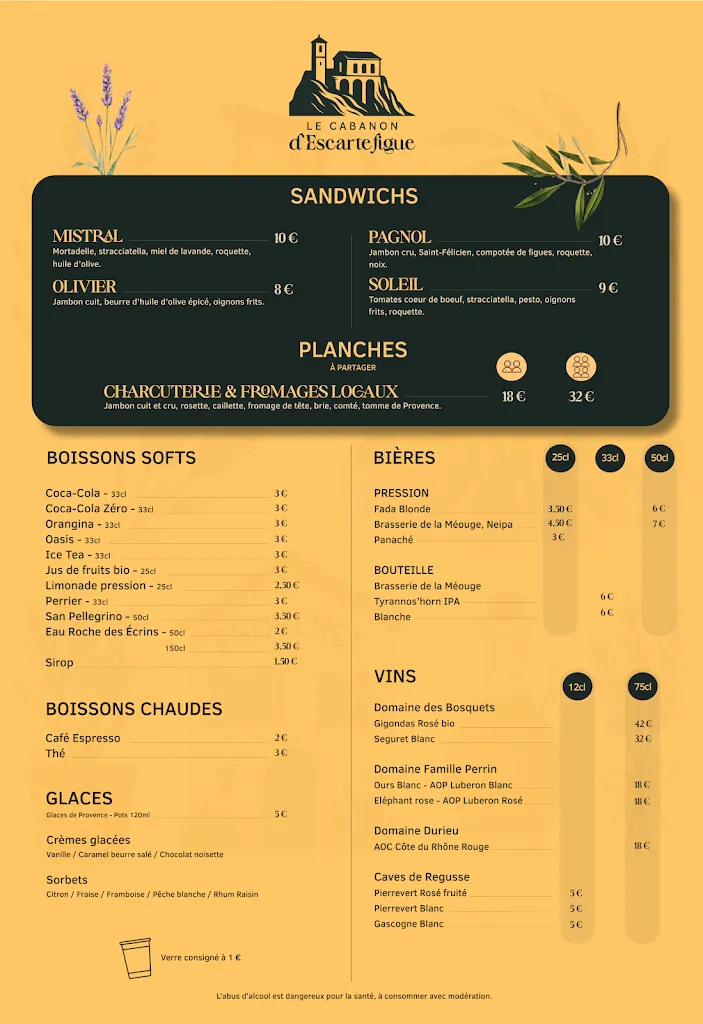 Menu_Le Cabanon d'Escartefigue_Sisteron_image_2