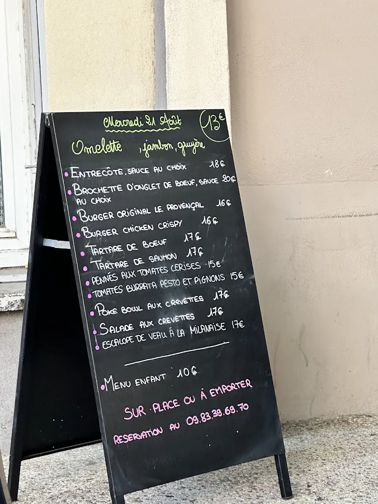 Menu_Café Restaurant Le Provençal_Pélissanne_image_1