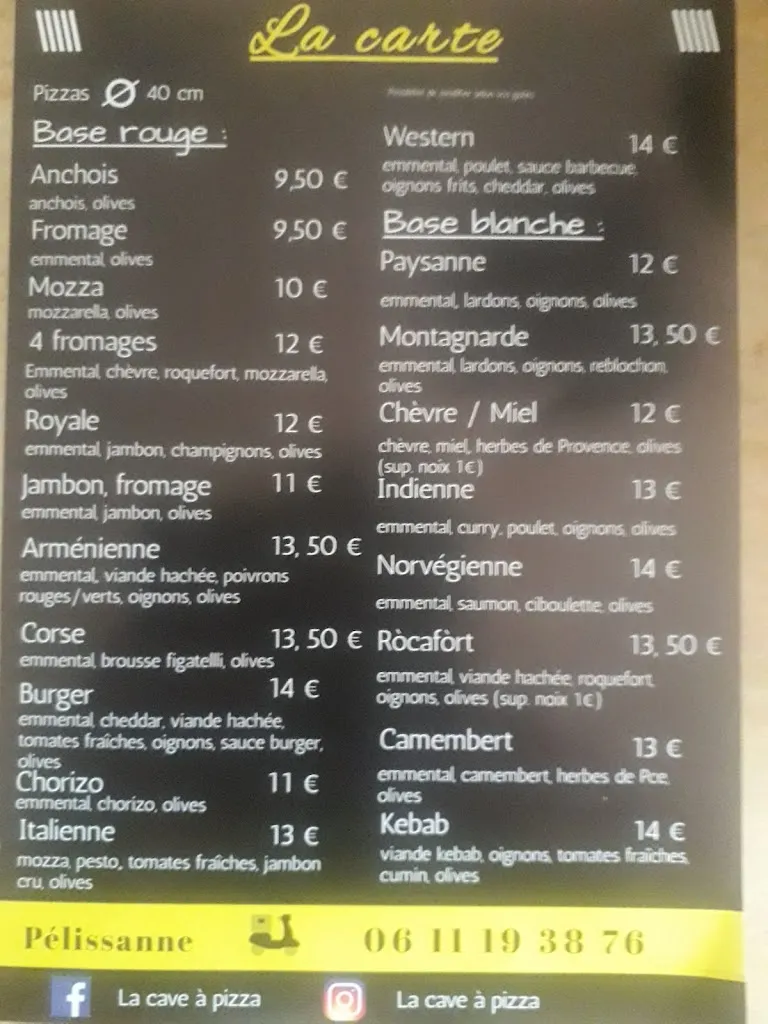 Menu_La cave à pizza_Pélissanne_image_1