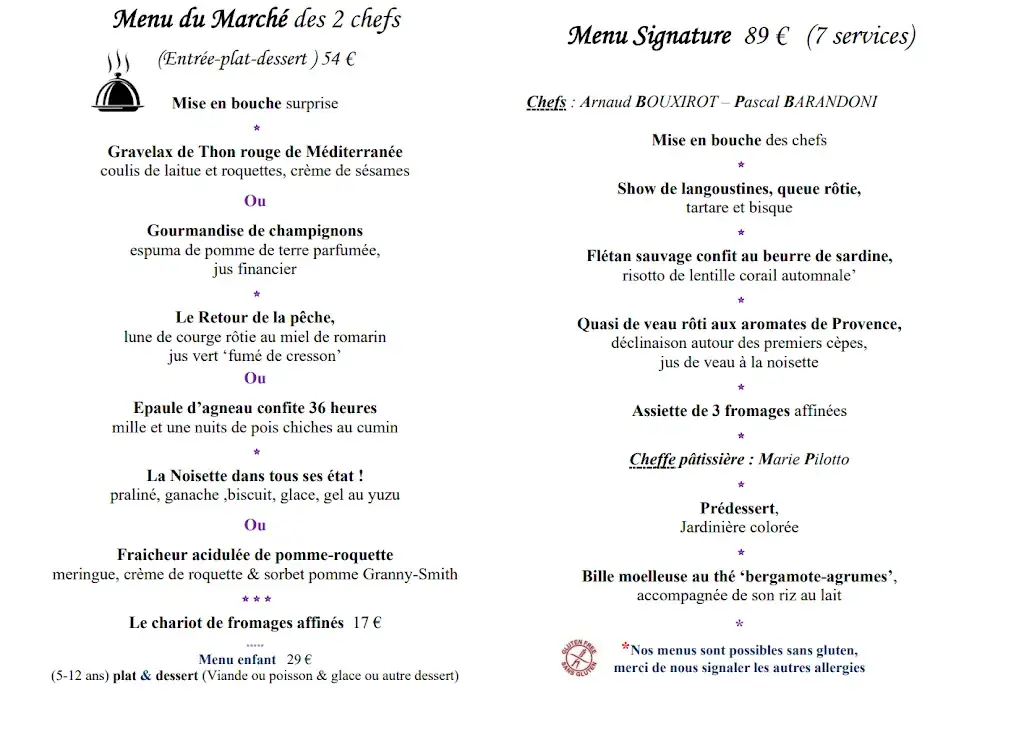 Menu_Le Mas du Lingousto Restaurant_Cuers_image_1