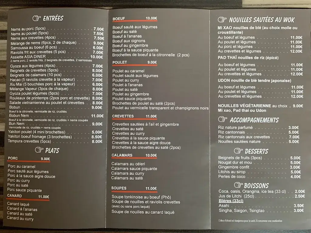 Menü_ASIA DINER_Pourrières_Bild_1