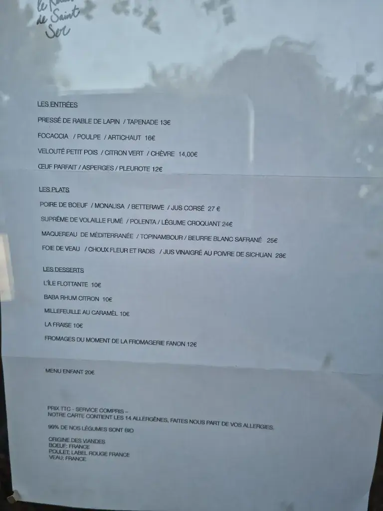 Menu_Le Relais de Saint Ser_Puyloubier_imagen_3
