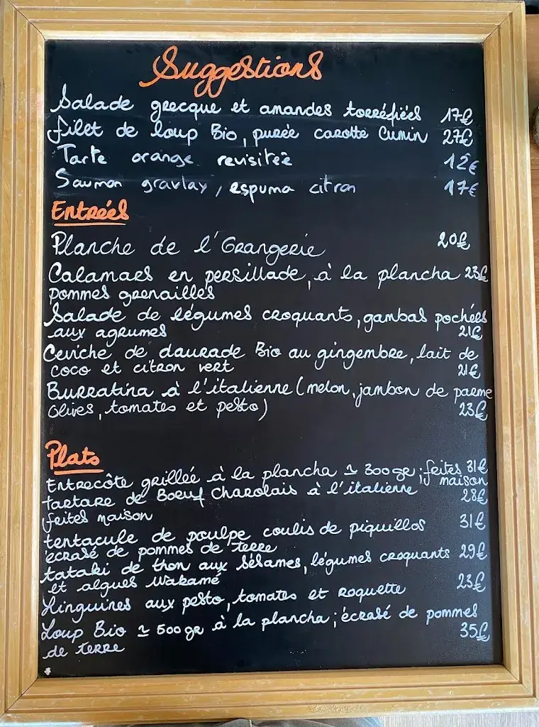 Menu_Plage L'orangerie Pampelonne_Ramatuelle_image_1