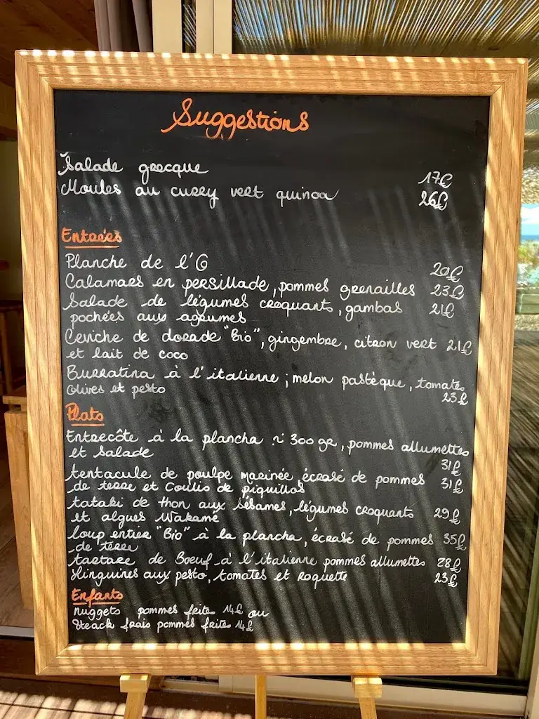 Menu_Plage L'orangerie Pampelonne_Ramatuelle_image_2