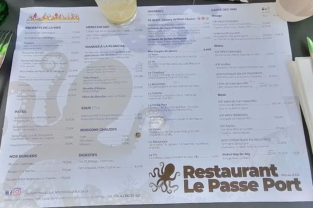 Menu_Restaurant Le Passe Port_Port-Saint-Louis-du-Rhône_image_2
