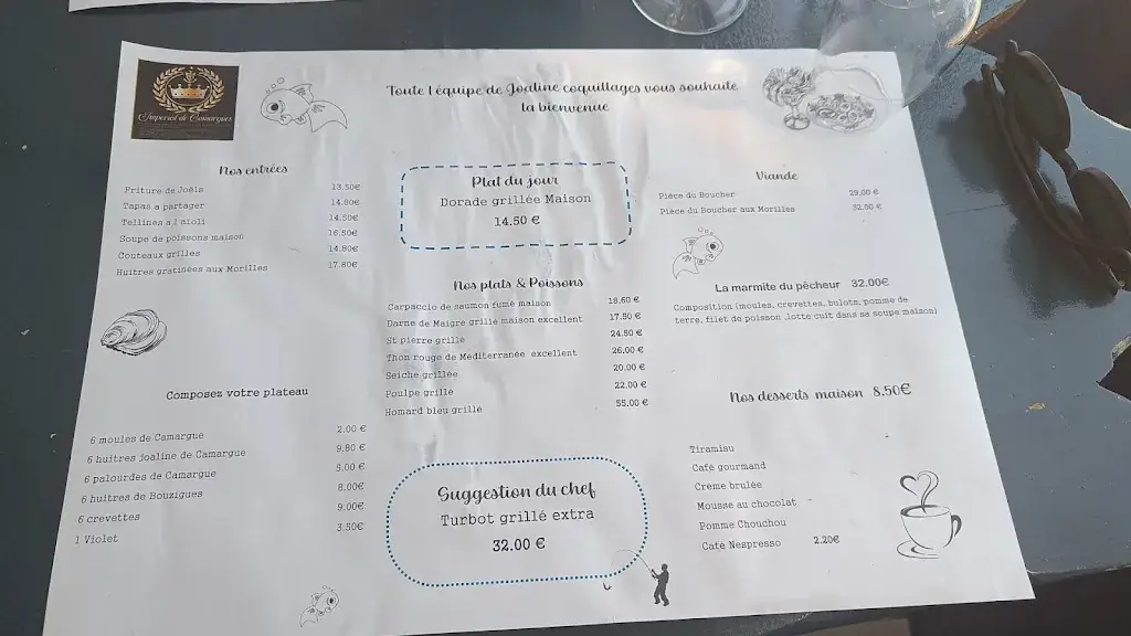 Menu_Joaline Coquillages_Port-Saint-Louis-du-Rhône_immagine_3