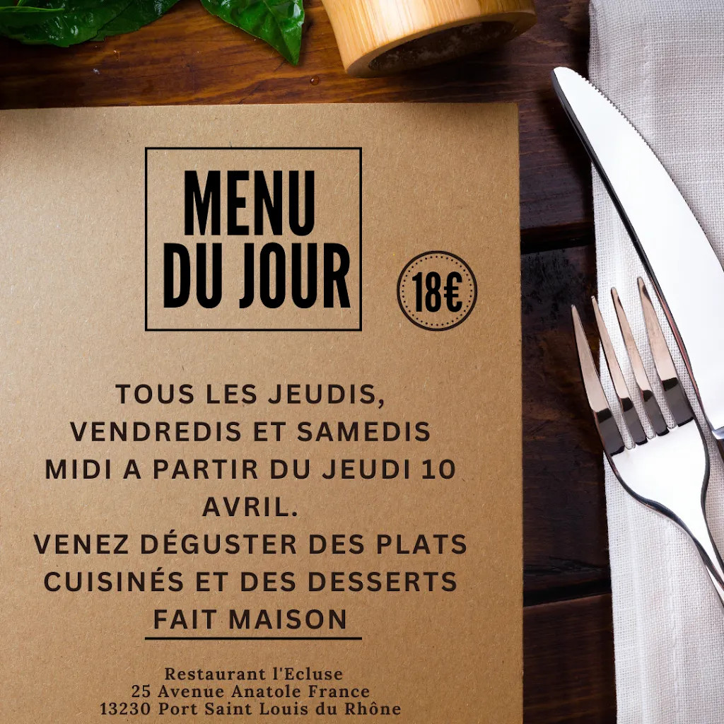 Menu_Restaurant l'Ecluse_Port-Saint-Louis-du-Rhône_image_3