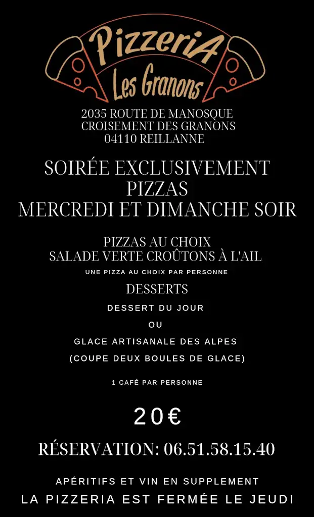Menu_Pizzeria Les Granons_Reillanne_image_1