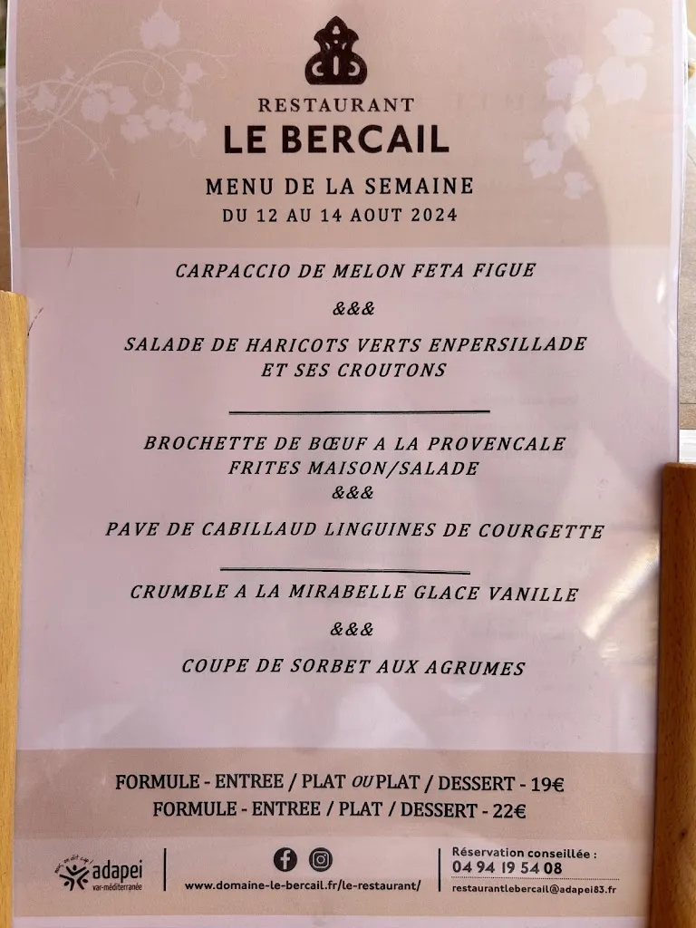 Menu_Restaurant Le Bercail_Puget-sur-Argens_image_1