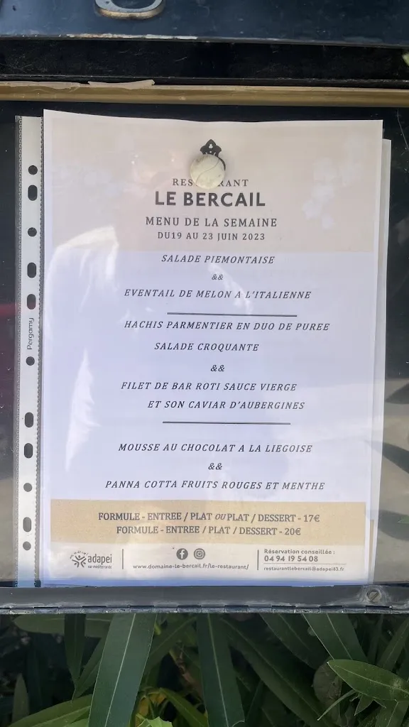 Menu_Restaurant Le Bercail_Puget-sur-Argens_image_2