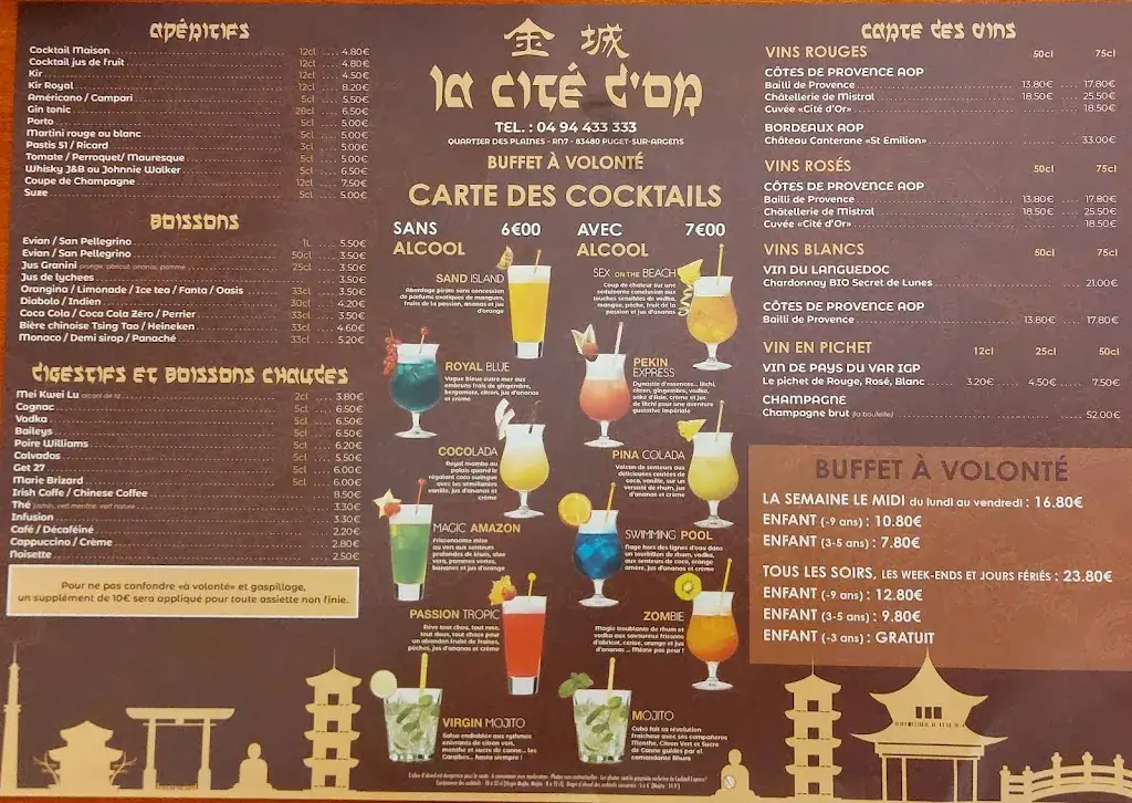 Menu_La Cité d'Or 金城餐馆_Puget-sur-Argens_image_1