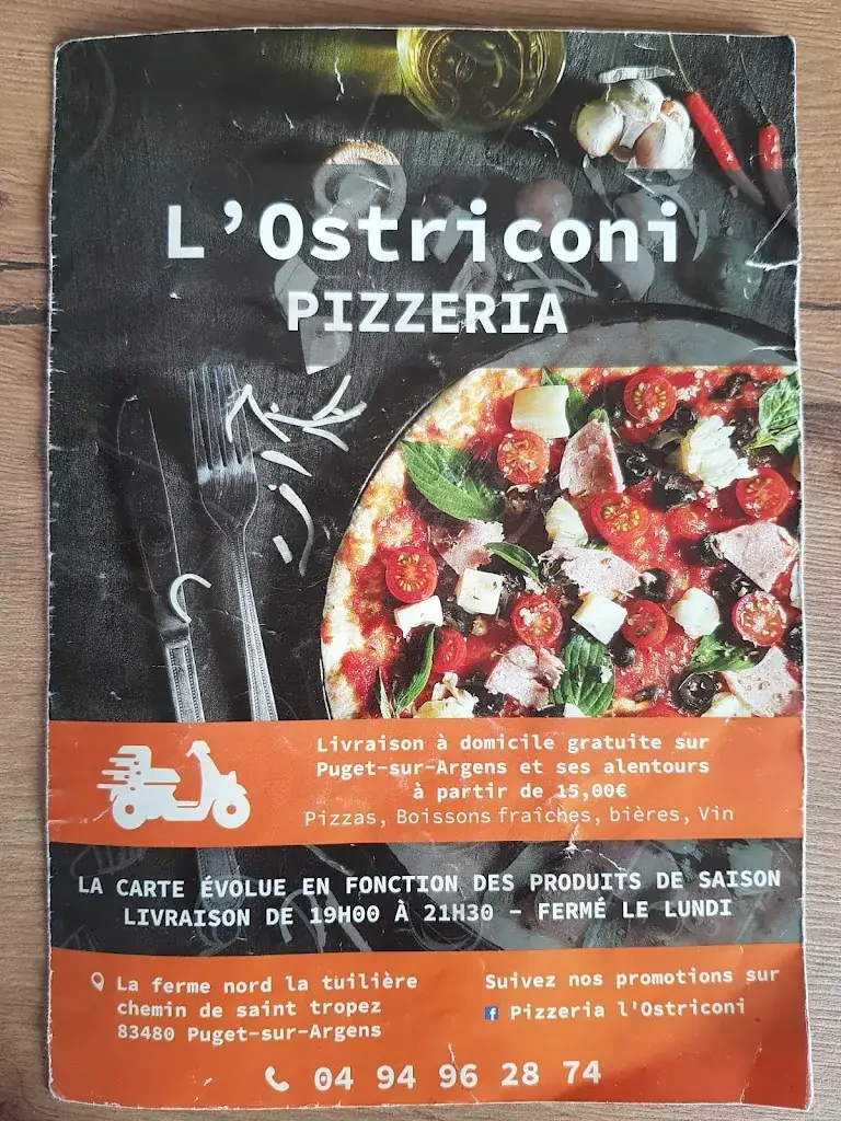 Menu_L'ostriconi pizzeria_Puget-sur-Argens_image_4