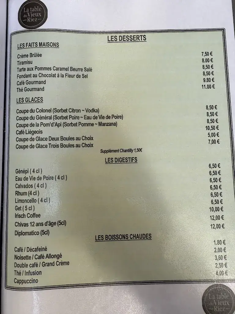 Menu_La Table du Vieux Riez_Riez_image_1