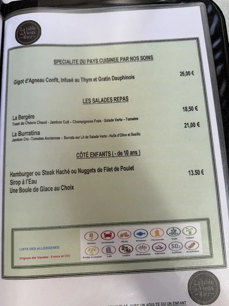 Menu_La Table du Vieux Riez_Riez_image_4