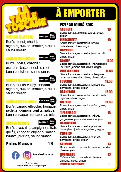 Menu_La Table Toscane_Riez_image_1