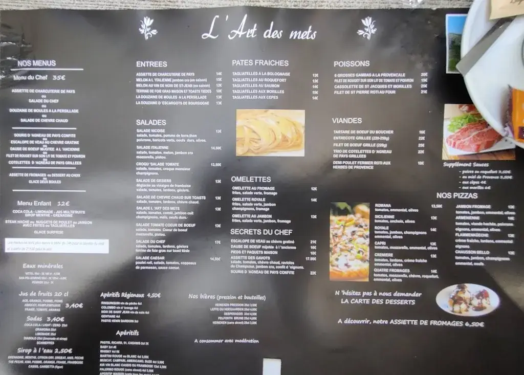 Menu_L Art Des Mets_Riez_immagine_2