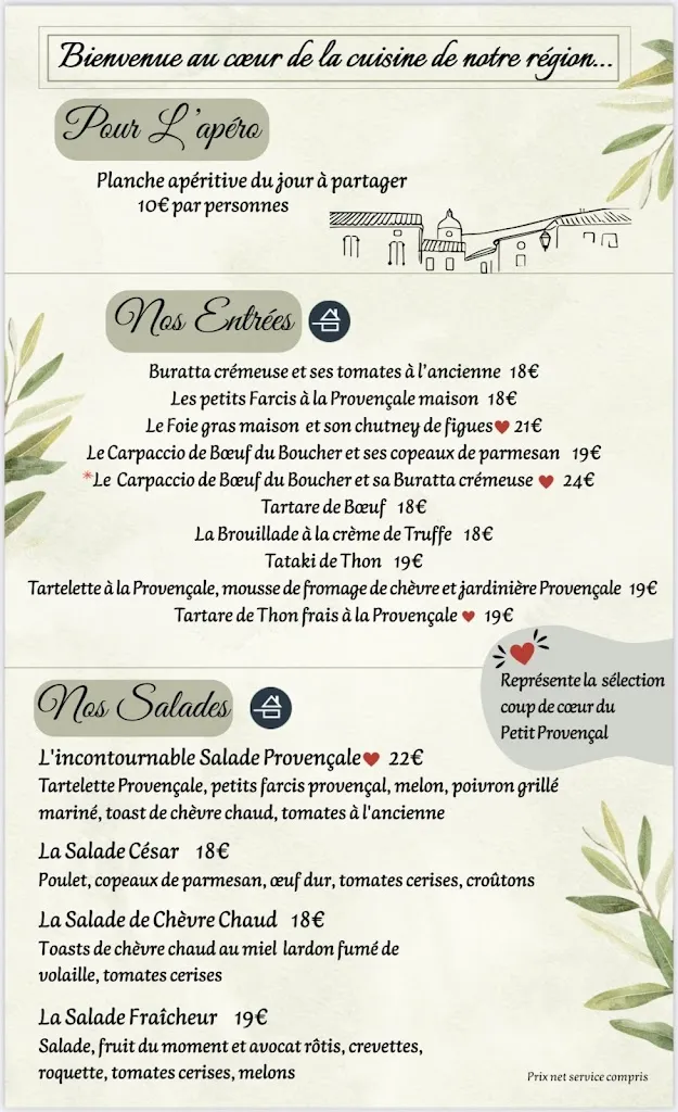 Menu_Restaurant Le Petit Provençal_Riez_image_2
