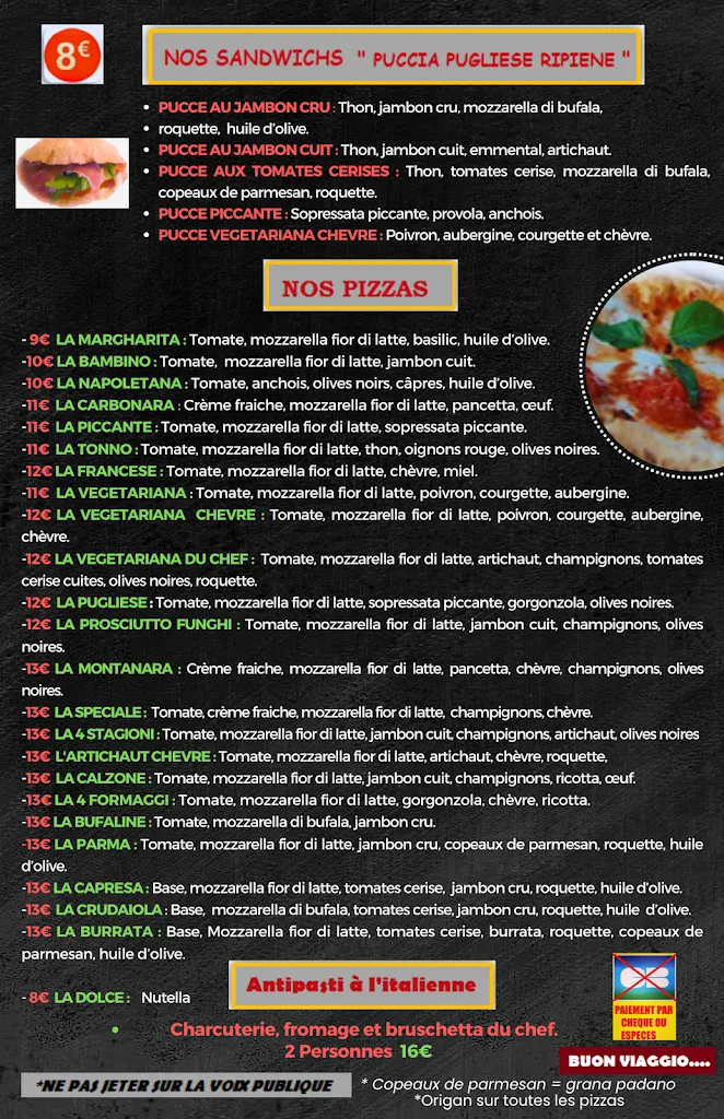 Menu_Pizza Stefano “Les pizzas des Pouilles”_Riez_image_1