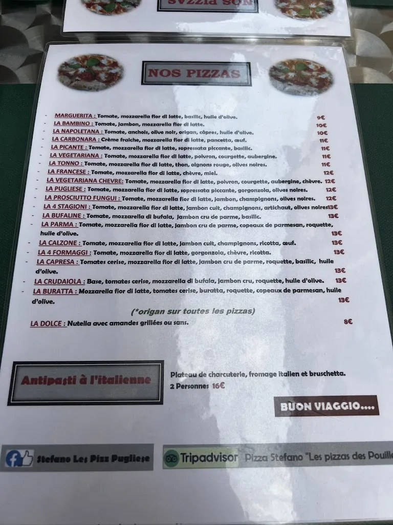 Menu_Pizza Stefano “Les pizzas des Pouilles”_Riez_image_2