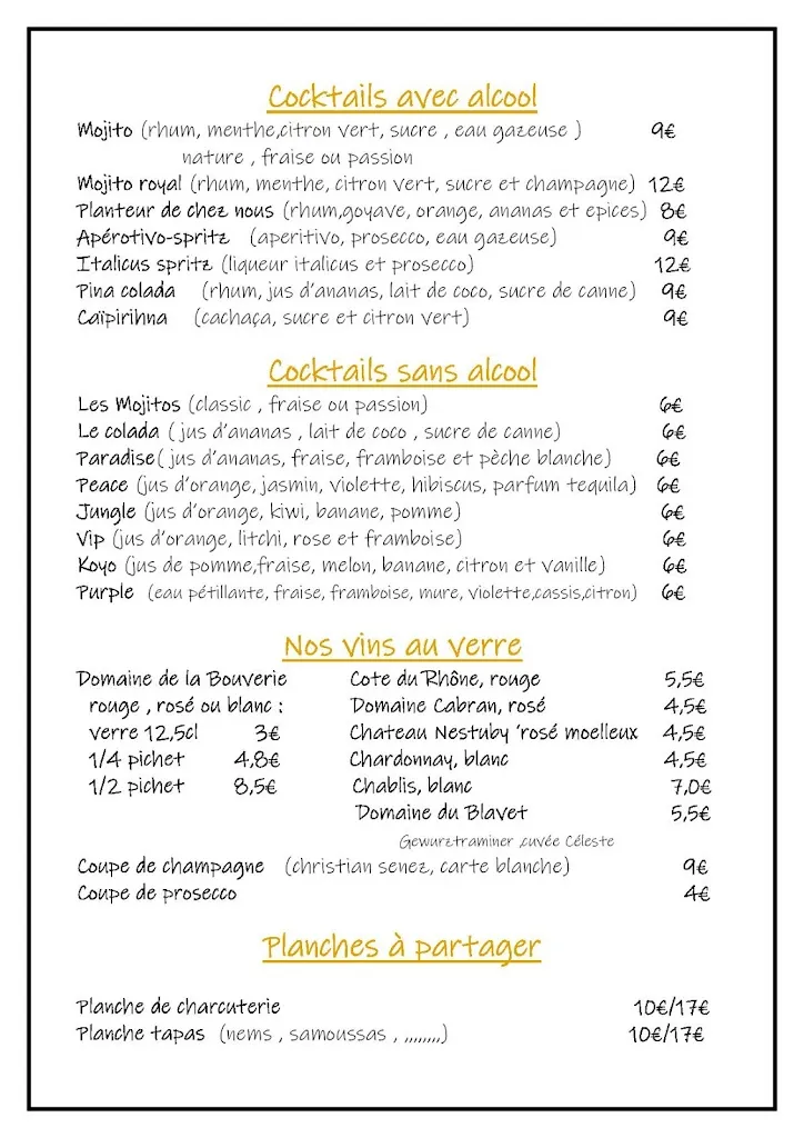 Menu_Chez Nous_Roquebrune-sur-Argens_image_1