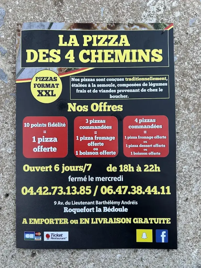Menu_La Pizza des 4 Chemins_Roquefort-la-Bédoule_image_4