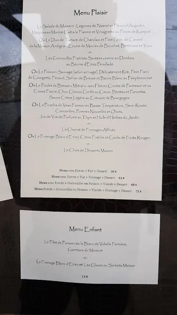 Menu_Restaurant LE RAISIN_Pont-de-Vaux_image_1