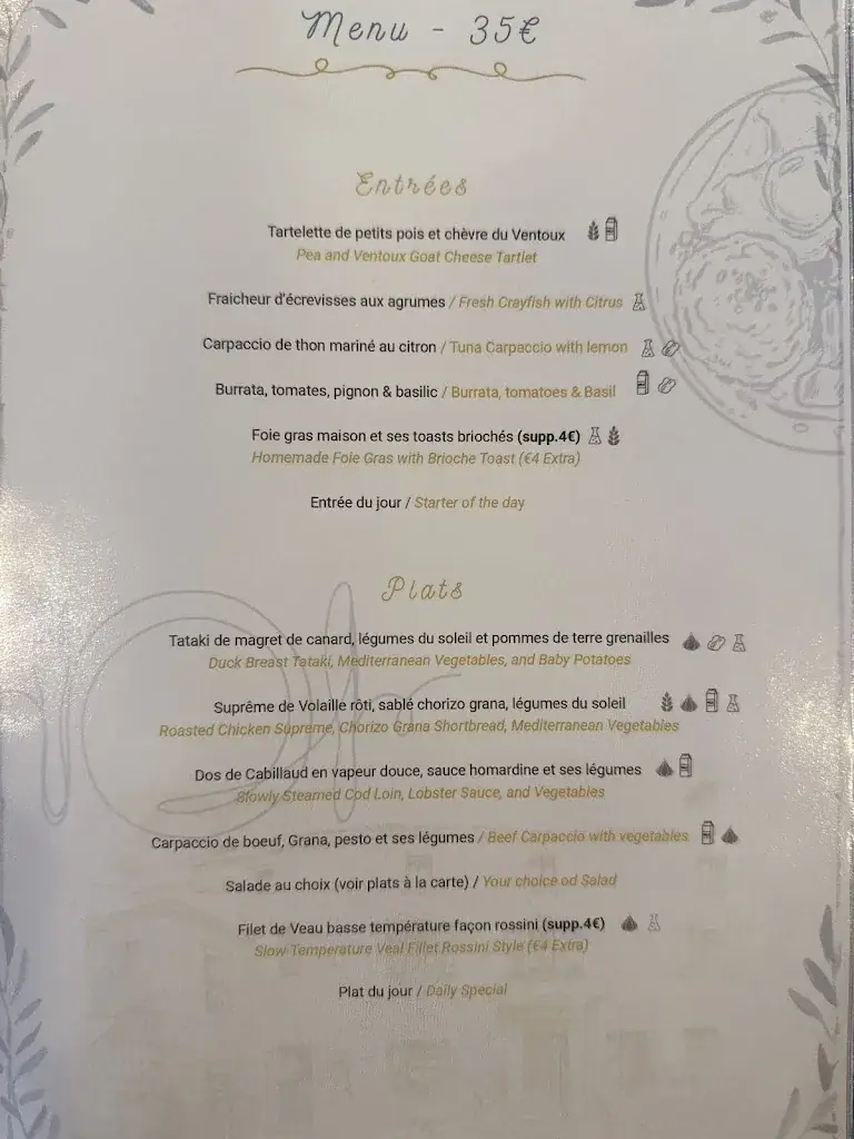 Menu_La Bastide Bleue - Restaurant_Séguret_image_3