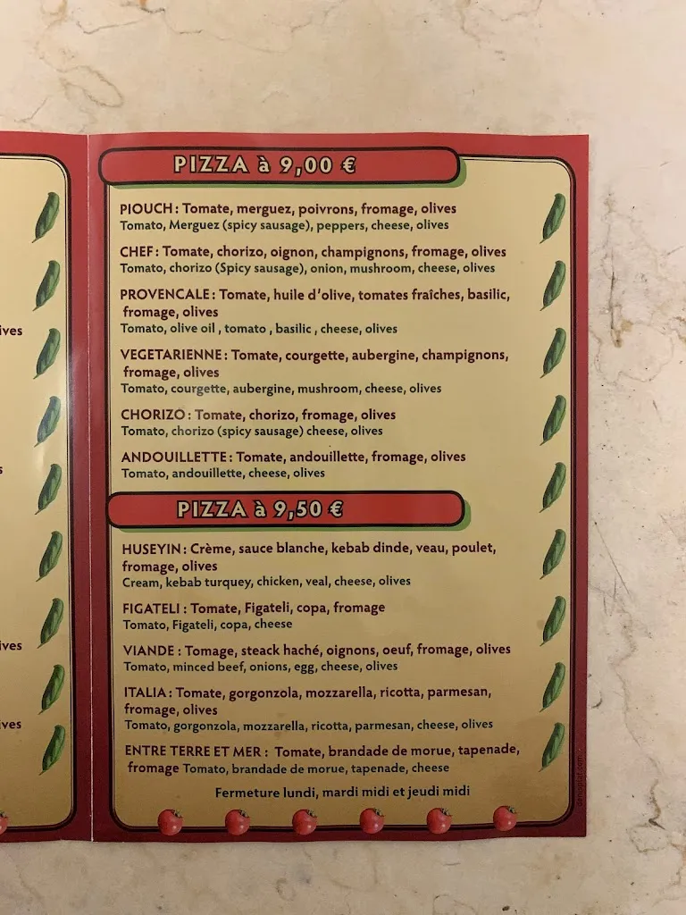 Menu_Pizzeria La Come di_Sablet_image_3